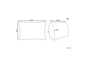 Prydnadskuddar Asarum set om 2 - Utemöbler & utemiljö - Dynor - Utomhuskuddar