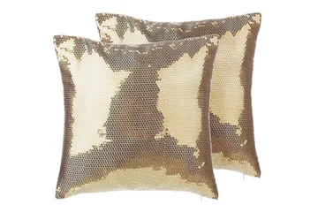 Prydnadskuddar Aster set om 2 Guld - Guld - Utemöbler & utemiljö - Dynor - Utomhuskuddar