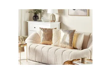 Prydnadskuddar Aster set om 2 Guld - Guld - Utemöbler & utemiljö - Dynor - Utomhuskuddar