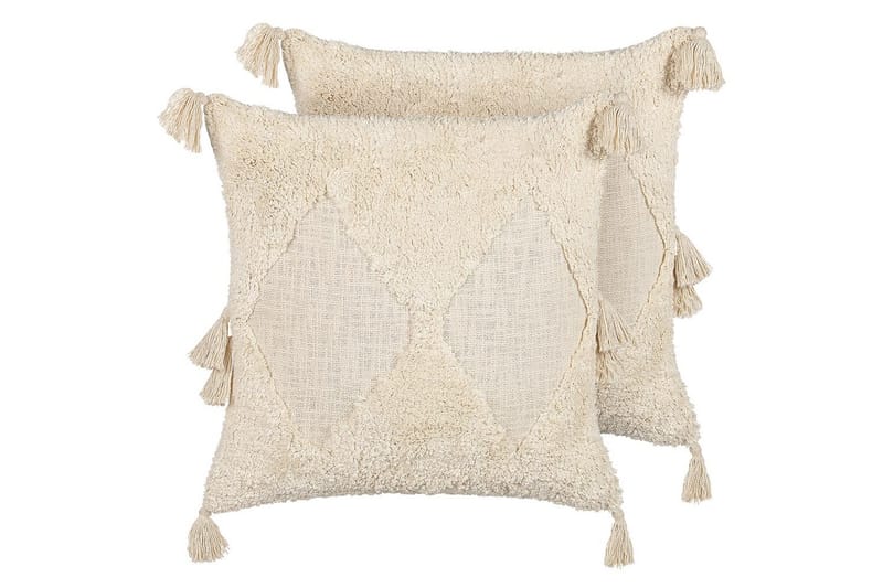 Prydnadskuddar Avium set om 2 Beige - Beige - Utemöbler & utemiljö - Dynor - Soffdyna & bänkdyna utemöbler