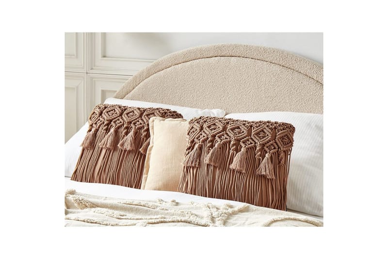 Prydnadskuddar Bamian set om 2 Brun - Brun - Utemöbler & utemiljö - Dynor - Utomhuskuddar