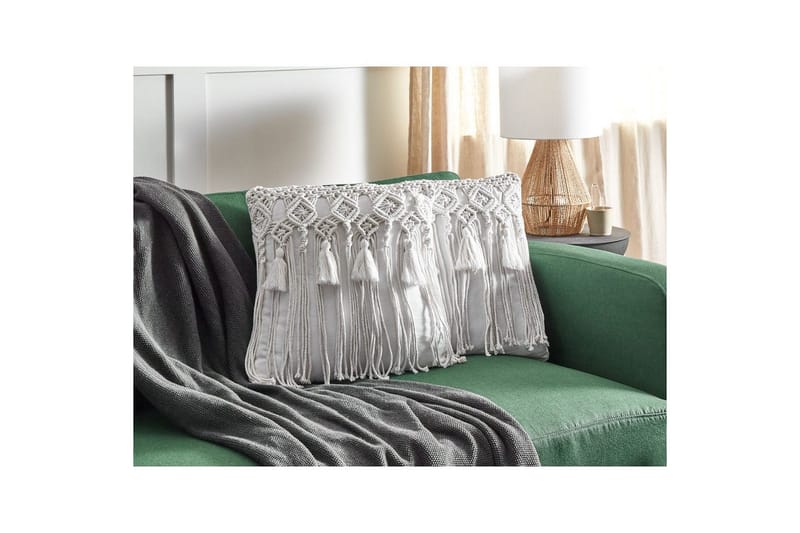 Prydnadskuddar Bamian set om 2 Vit - Vit - Utemöbler & utemiljö - Dynor - Utomhuskuddar