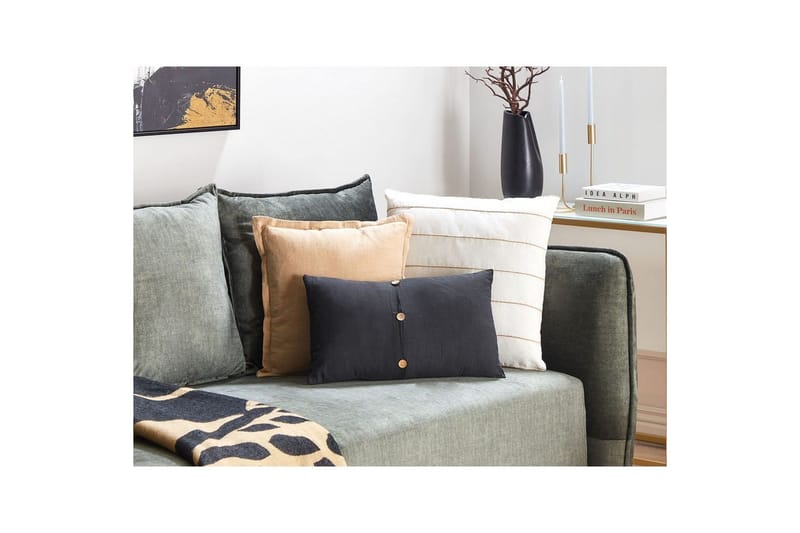 Prydnadskuddar Banori set om 2 Svart - Svart - Utemöbler & utemiljö - Dynor - Utomhuskuddar