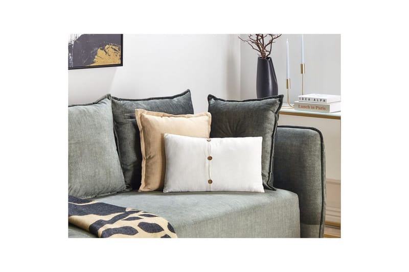 Prydnadskuddar Banori set om 2 Vit - Vit - Utemöbler & utemiljö - Dynor - Utomhuskuddar