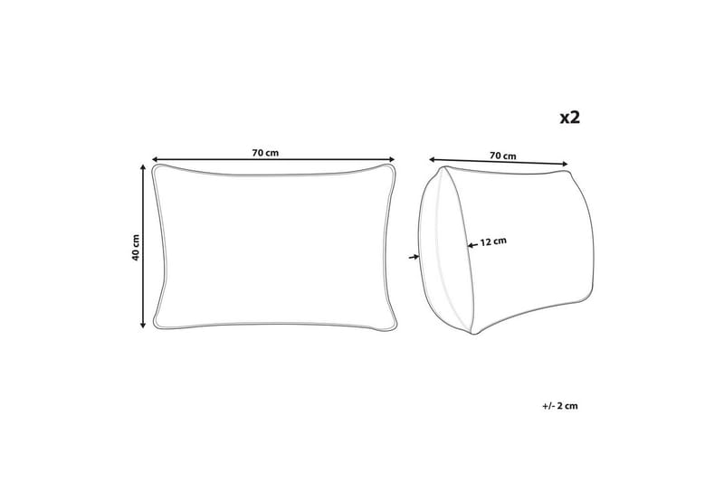 Prydnadskuddar Barja set om 2 Rektangulär - Rektangulär - Utemöbler & utemiljö - Dynor - Utomhuskuddar