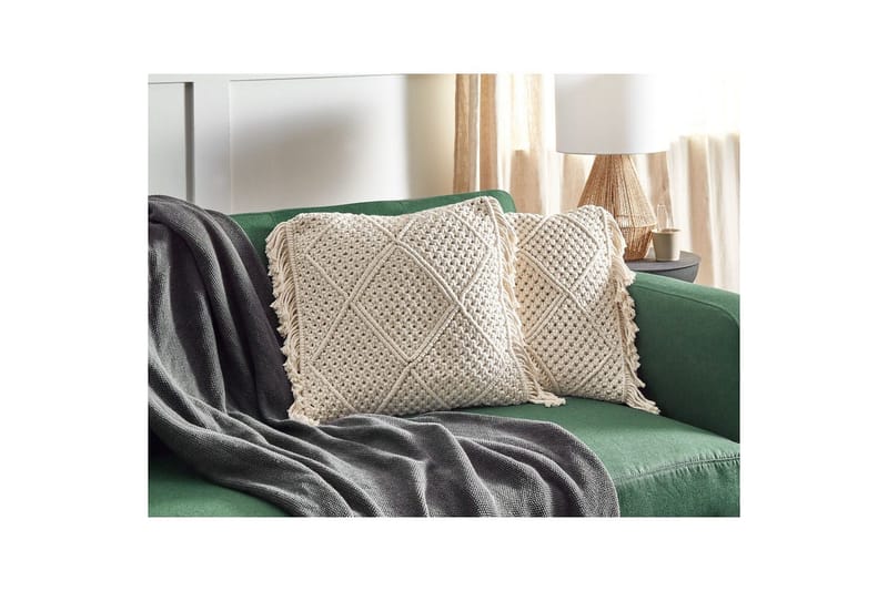 Prydnadskuddar Besham set om 2 Beige - Beige - Utemöbler & utemiljö - Dynor - Utomhuskuddar