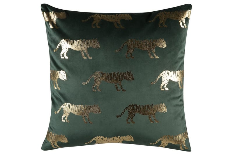 Prydnadskuddar Bluebell set om 2 Grön/guld - Grön/guld - Utemöbler & utemiljö - Dynor - Utomhuskuddar