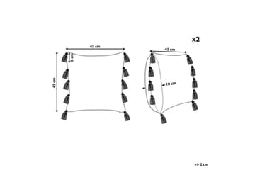 Prydnadskuddar Bouvardia set om 2 - Utemöbler & utemiljö - Dynor - Utomhuskuddar