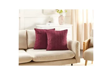 Prydnadskuddar Cadetia set om 2 Röd - Röd - Utemöbler & utemiljö - Dynor - Utomhuskuddar