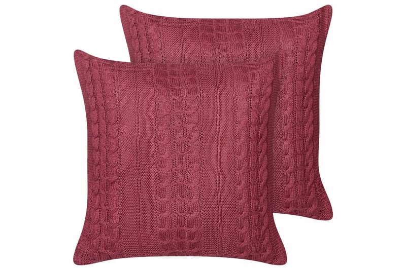 Prydnadskuddar Cadetia set om 2 Röd, Röd