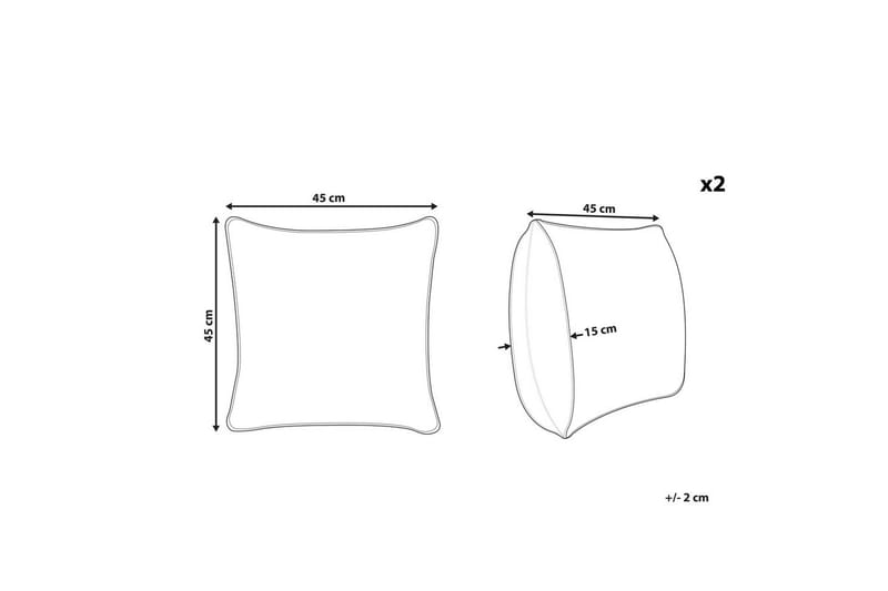 Prydnadskuddar Cadetia set om 2 Vit - Vit - Utemöbler & utemiljö - Dynor - Utomhuskuddar