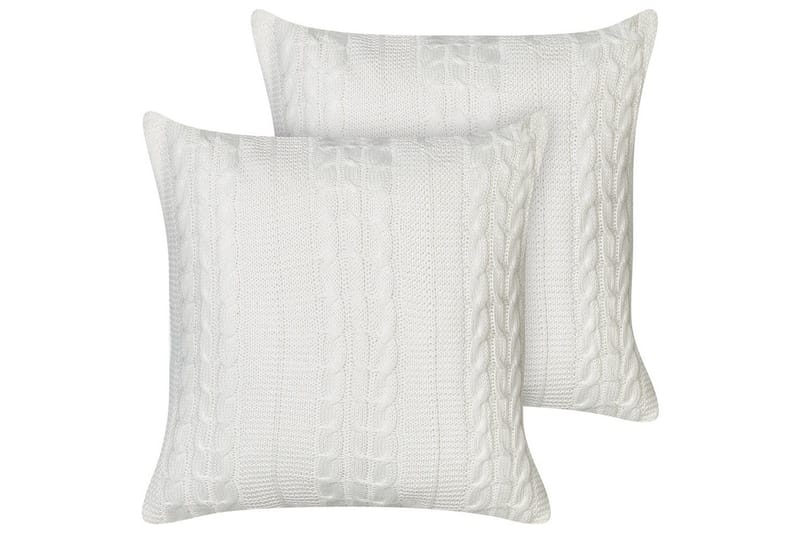 Prydnadskuddar Cadetia set om 2 Vit, Vit