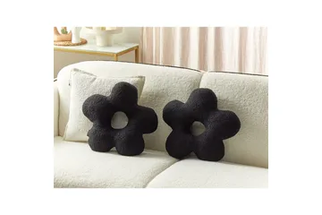 Prydnadskuddar Camponula set om 2 Svart - Svart - Utemöbler & utemiljö - Dynor - Utomhuskuddar