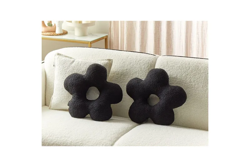 Prydnadskuddar Camponula set om 2 Svart - Svart - Utemöbler & utemiljö - Dynor - Utomhuskuddar