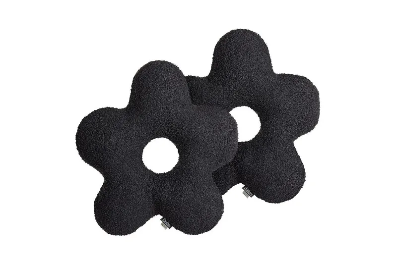 Prydnadskuddar Camponula set om 2 Svart, Svart