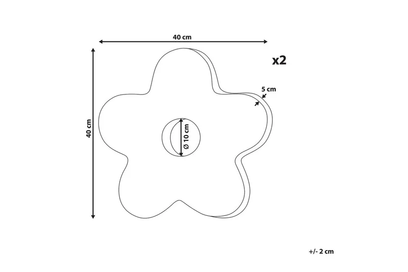Prydnadskuddar Camponula set om 2 Svart - Svart - Utemöbler & utemiljö - Dynor - Utomhuskuddar