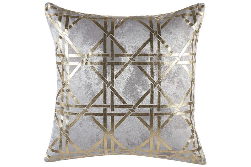 Prydnadskuddar Cassia set om 2 Grå/guld - Grå/guld - Textil & mattor - Kudde & kuddfodral - Prydnadskudde & soffkudde