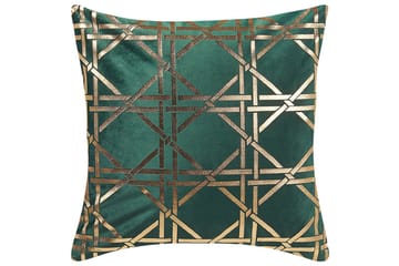 Prydnadskuddar Cassia set om 2 Grön/guld - Grön/guld - Textil & mattor - Kudde & kuddfodral - Prydnadskudde & soffkudde