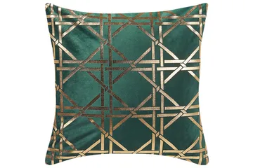 Prydnadskuddar Cassia set om 2 Grön/guld - Grön/guld - Textil & mattor - Kudde & kuddfodral - Prydnadskudde & soffkudde