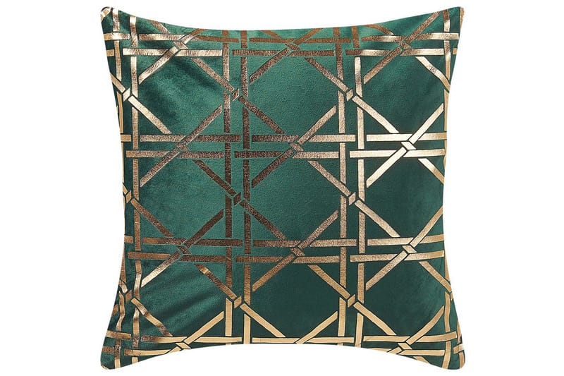 Prydnadskuddar Cassia set om 2 Grön/guld - Grön/guld - Textil & mattor - Kudde & kuddfodral - Prydnadskudde & soffkudde