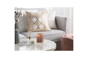 Prydnadskuddar Cassia set om 2 Rosa/guld - Rosa/guld - Utemöbler & utemiljö - Dynor - Övriga dynor