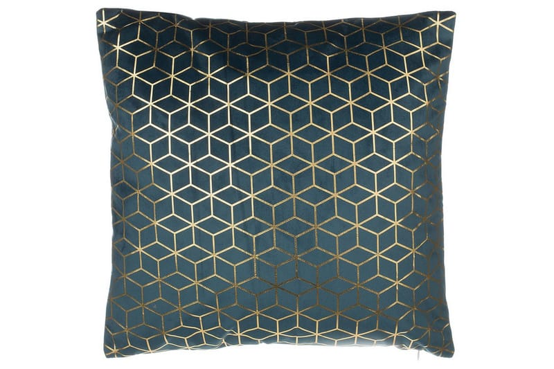 Prydnadskuddar Celosia set om 2 Blå/guld - Blå/guld - Utemöbler & utemiljö - Dynor - Utomhuskuddar