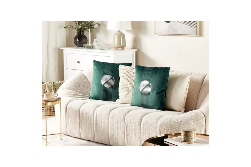 Prydnadskuddar Ceropegia set om 2 Grön - Grön - Utemöbler & utemiljö - Dynor - Utomhuskuddar