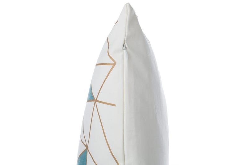 Prydnadskuddar Clarkia set om 2 Vit/Blå/Guld - Vit/Blå/Guld - Utemöbler & utemiljö - Dynor - Utomhuskuddar