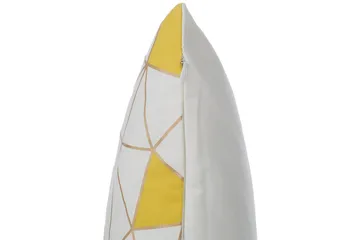 Prydnadskuddar Clarkia set om 2 Vit/Guld/Gul - Vit/Guld/Gul - Utemöbler & utemiljö - Dynor - Utomhuskuddar