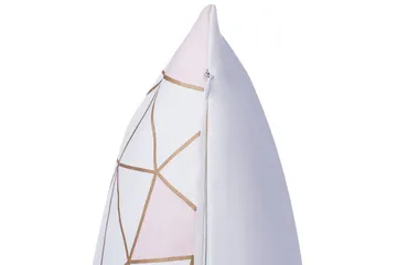 Prydnadskuddar Clarkia set om 2 Vit/guld/rosa - Vit/guld/rosa - Utemöbler & utemiljö - Dynor - Utomhuskuddar