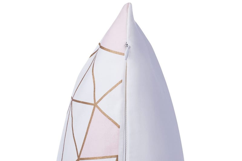 Prydnadskuddar Clarkia set om 2 Vit/guld/rosa - Vit/guld/rosa - Utemöbler & utemiljö - Dynor - Utomhuskuddar