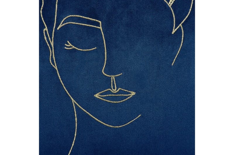 Prydnadskuddar Crocus set om 2 Blå/guld - Blå/guld - Utemöbler & utemiljö - Dynor - Utomhuskuddar