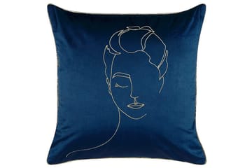 Prydnadskuddar Crocus set om 2 Blå/guld - Blå/guld - Utemöbler & utemiljö - Dynor - Utomhuskuddar