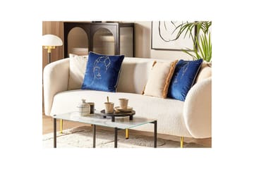 Prydnadskuddar Crocus set om 2 Blå/guld - Blå/guld - Utemöbler & utemiljö - Dynor - Utomhuskuddar