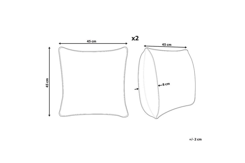Prydnadskuddar Cyanotis set om 2 Vit/Blå - Vit/Blå - Utemöbler & utemiljö - Dynor - Utomhuskuddar