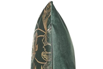 Prydnadskuddar Daffodil set om 2 Grön/guld - Grön/guld - Utemöbler & utemiljö - Dynor - Utomhuskuddar