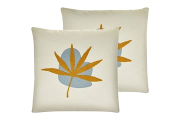 Prydnadskuddar Davallia set om 2 Beige/blå/orange - Beige/blå/orange - Utemöbler & utemiljö - Dynor - Utomhuskuddar