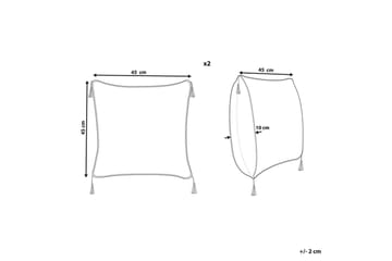 Prydnadskuddar Deadnettle set om 2 - Utemöbler & utemiljö - Dynor - Utomhuskuddar