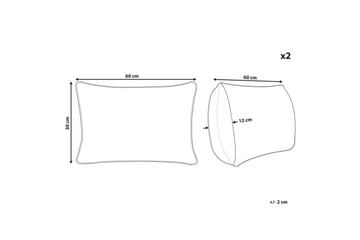 Prydnadskuddar Douris set om 2 30x60 cm - 30x60 cm - Utemöbler & utemiljö - Dynor - Utomhuskuddar