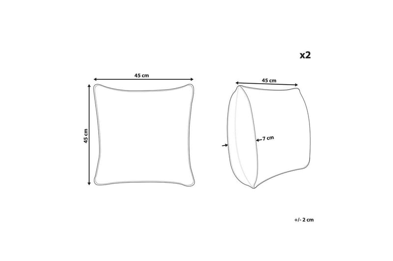 Prydnadskuddar Eclipta set om 2 Grön - Grön - Utemöbler & utemiljö - Dynor - Utomhuskuddar