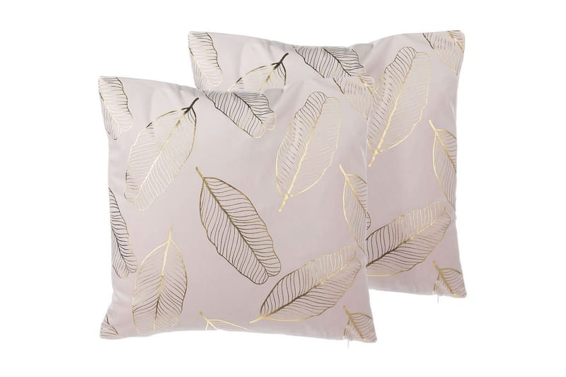 Prydnadskuddar Freesia set om 2 Rosa/guld - Rosa/guld - Utemöbler & utemiljö - Dynor - Utomhuskuddar