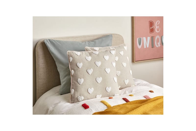 Prydnadskuddar Gazania set om 2 Beige/vit, Fyrkantig - Beige/vit, Fyrkantig - Utemöbler & utemiljö - Dynor - Utomhuskuddar