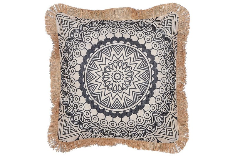 Prydnadskuddar Geranium set om 2 Beige/svart - Beige/svart - Utemöbler & utemiljö - Dynor - Utomhuskuddar