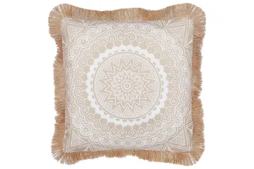 Prydnadskuddar Geranium set om 2 Beige/vit - Beige/vit - Utemöbler & utemiljö - Dynor - Utomhuskuddar