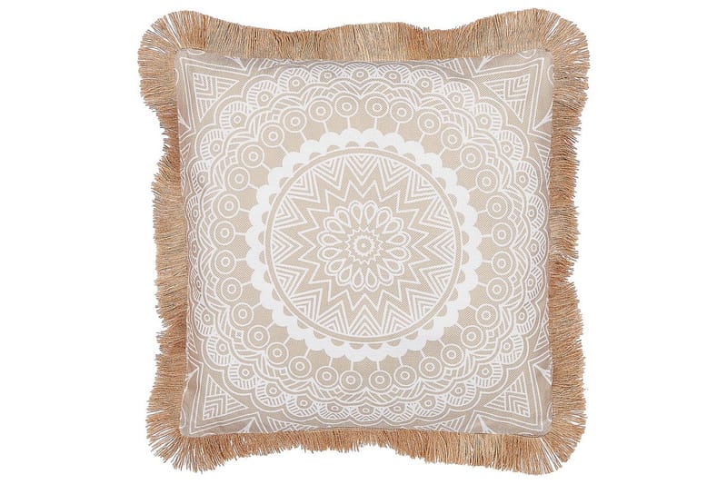 Prydnadskuddar Geranium set om 2 Beige/vit - Beige/vit - Utemöbler & utemiljö - Dynor - Utomhuskuddar