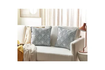 Prydnadskuddar Hoya set om 2 Grå/Silver - Grå/Silver - Utemöbler & utemiljö - Dynor - Utomhuskuddar