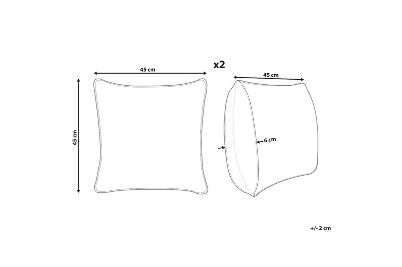 Prydnadskuddar Hoya set om 2 Orange/guld - Orange/guld - Utemöbler & utemiljö - Dynor - Utomhuskuddar