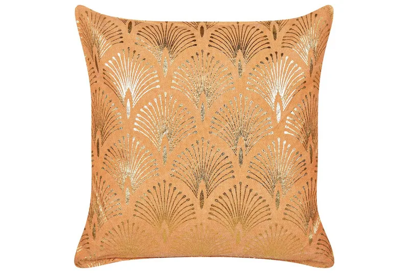 Prydnadskuddar Hoya set om 2 Orange/guld - Orange/guld - Utemöbler & utemiljö - Dynor - Utomhuskuddar