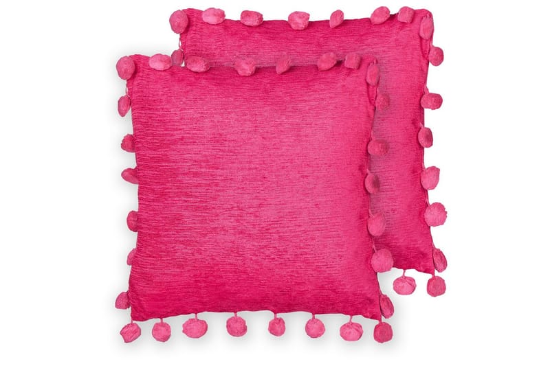 Prydnadskuddar Jasmine set om 2 Fuchsia - Fuchsia - Utemöbler & utemiljö - Dynor - Utomhuskuddar