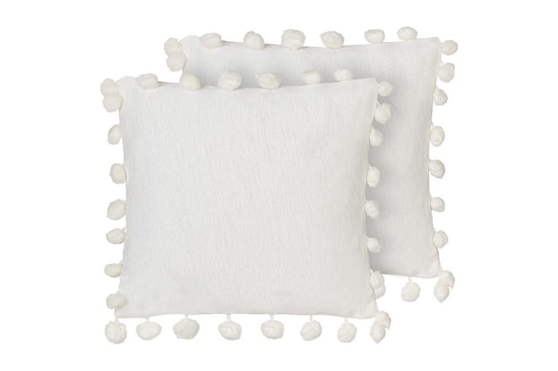 Prydnadskuddar Jasmine set om 2 Vit - Vit - Utemöbler & utemiljö - Dynor - Utomhuskuddar